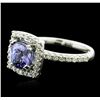 Image 2 : 14KT White Gold 2.43ct Tanzanite and Diamond Ring