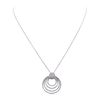 Image 1 : 14KT White Gold 0.90ctw Diamond Pendant With Chain