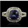 Image 1 : 14KT White Gold 2.53ct Tanzanite and Diamond Ring