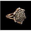 Image 2 : 1.32ctw Brown Diamond Ring - 14KT Rose Gold