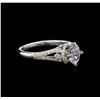 Image 2 : 0.86ct Spinel and Diamond Ring - 18KT White Gold