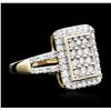 Image 2 : 10KT Two-Tone Gold 0.75ctw Diamond Ring