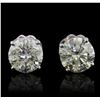 Image 1 : 14KT White Gold 1.97ctw Diamond Stud Earrings