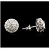 Image 2 : 1.00ctw Diamond Stud Earrings - 14KT White Gold