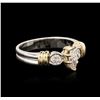 Image 2 : 14KT Two-Tone Gold 0.69ctw Diamond Ring