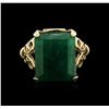 Image 1 : 16.36ct Emerald Ring - 14KT Yellow Gold
