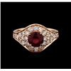 Image 1 : 1.88ct Ruby and Diamond Ring - 14KT Rose Gold