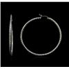 Image 2 : 14KT White Gold Hoop Earrings