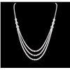 Image 1 : 14KT White Gold 11.60ctw Diamond Necklace