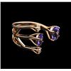 Image 2 : 2.08ctw Tanzanite and Diamond Ring - 14KT Rose Gold