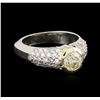 Image 2 : 14KT Two-Tone Gold 1.58ctw Diamond Ring