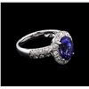 Image 2 : 2.42ct Tanzanite and Diamond Ring  - 14KT White Gold