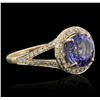 Image 2 : 14KT Yellow Gold 2.96ct Tanzanite and Diamond Ring