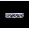 Image 1 : 1.13ctw Tanzanite and Diamond Ring - 14KT White Gold