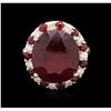 Image 1 : 14KT Yellow Gold 19.69ctw Ruby and Diamond Ring