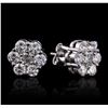 Image 2 : 14KT White Gold 1.65ctw Diamond Earrings