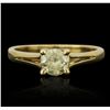 Image 1 : 14KT Yellow Gold 0.57ct Brilliant Cut Diamond Ring