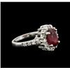 Image 2 : 2.75ct Ruby and Diamond Ring - 14KT White Gold