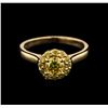 Image 1 : 0.88ctw Yellow Diamond Ring - 14KT Yellow Gold