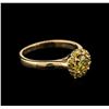 Image 2 : 0.88ctw Yellow Diamond Ring - 14KT Yellow Gold