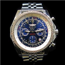 Breitling 47mm Bentley Motors T Speed Blue Chronograph Dial Mens Wristwatch