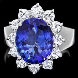 14k Gold 5.00ct Tanzanite 1.40ct Diamond Ring