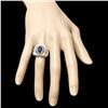 Image 3 : 14k Gold 2ct Sapphire .90ct Diamond Mens Ring