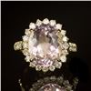 Image 1 : 14K Gold 5.78ct Morganite 1.00ct Diamond Ring
