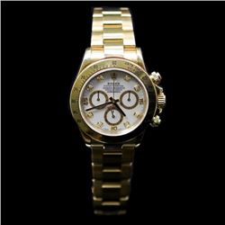 Rolex Daytona 40mm 18K Yellow Gold MOP Diamond Dial Mens Wristwatch