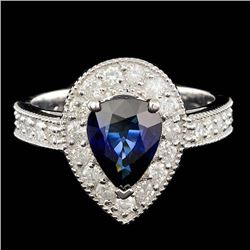 14k Gold 2.00ct Sapphire 0.85ct Diamond Ring