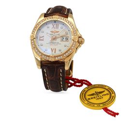 Breitling Cockpit 2.86ct Diamond Red Gold Men's Wristwatch (LIMITED EDITION)