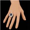 Image 4 : 14k Gold 9.50ct Sapphire 2.80ct Diamond Ring