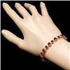 Image 3 : 14k Gold 21.00ct Ruby 0.90ct Diamond Bracelet