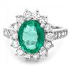 Image 3 : 14k White Gold 2.50ct Emerald 1.20ct Diamond Ring
