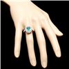 Image 4 : 14k White Gold 2.50ct Emerald 1.20ct Diamond Ring