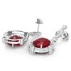 Image 2 : 14k Gold 21.70ct Ruby 1.75ct Diamond Earrings