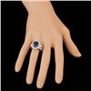 Image 4 : 14k Gold 6.50ct Sapphire 1.60ct Diamond Ring