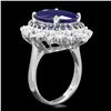 Image 3 : 14k Gold 8.15ct Sapphire 0.90ct Diamond Ring