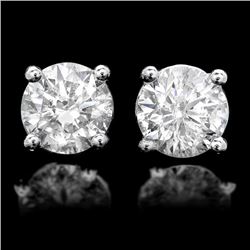 14k White Gold 1.60ct Diamond Earrings