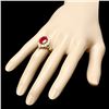 Image 3 : 14k Yellow Gold 7.24ct Ruby 1.56ct Diamond Ring