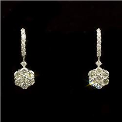 14k Gold 3.00ct Diamond Earrings