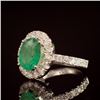 Image 2 : 14K Gold 1.99ct Emerald 1.21ct Diamond Ring