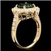 Image 3 : 14k Gold 2.35ct Tourmaline 1.10ct Diamond Ring