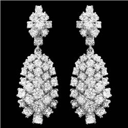 14k Gold 5.32ct Diamond Earrings