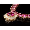 Image 1 : 14k Gold 40ct Tourmaline 1ct Diamond Necklace