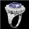 Image 2 : 14k Gold 5.50ct Tanzanite 2.30ct Diamond Ring