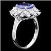 Image 3 : 14k Gold 2.60ct Tanzanite 0.65ct Diamond Ring