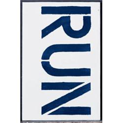 CHRISTOPHER WOOL (b. 1955) UNTITLED signed and dated "Wool 1990" on the reverse enamel on aluminu...