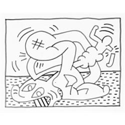 Property of Two Gentlemen KEITH HARING (1958-1990) UNTITLED black marker on poster board 19 x 24 in.