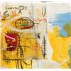 Image 1 : JEAN-MICHEL BASQUIAT (1960-1988) SCREEN TEST signed "basquiat" on the reverse oil and Xerox colla...